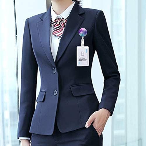 Miniatura 2 de Portatarjetas de identificación con clip, soporte retráctil para oficina, estudiante, médico, enfermera (paquete de 3 unidades, bonito cielo