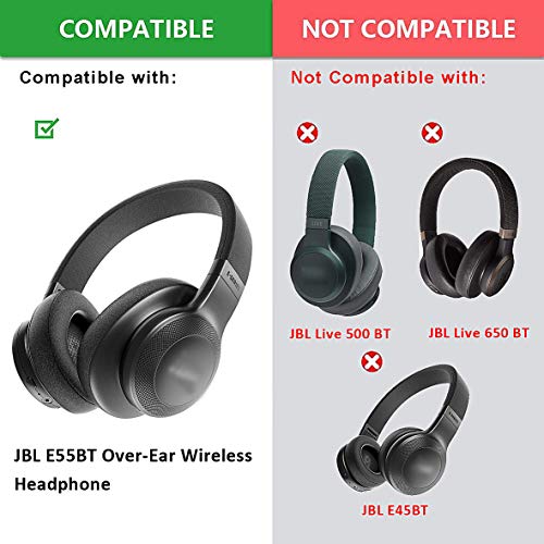 Vervanging Oorkussens schuim kussen kussen onderdelen Cover voor JBL E55BT E 55 bt Bluetooth Draadloze Headsets (zwart) - Afbeelding 3