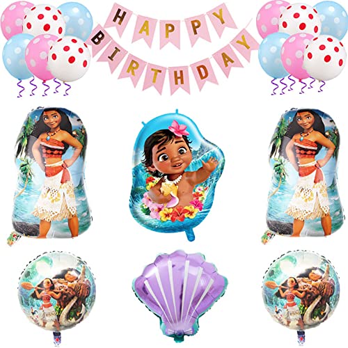 Moana Decoracion de Globos, 9 pcs Decoraciones de Fiestas Moana Temáticas, Globos para Fiesta de...
