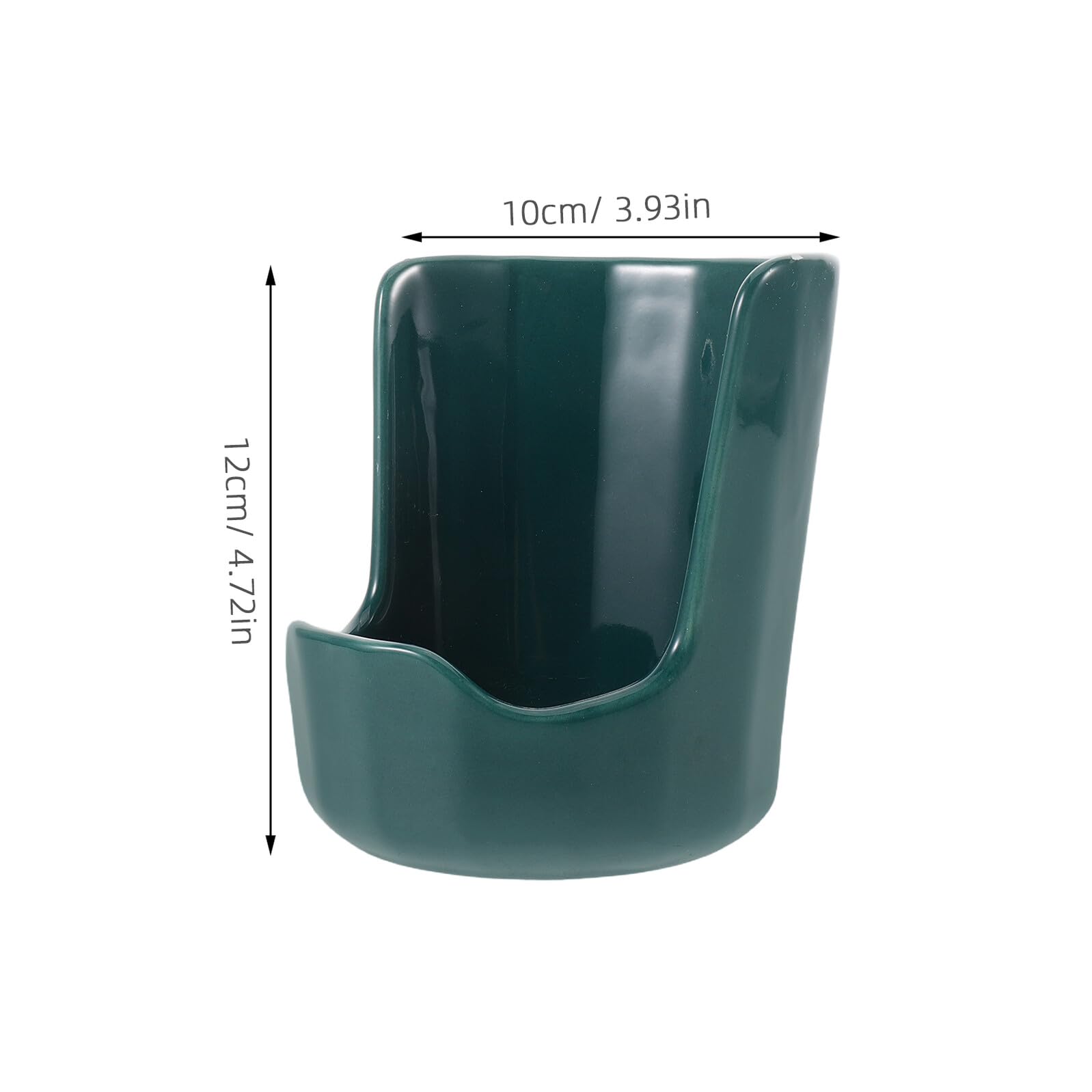 Gatuida Soporte para Tapa de Olla de Cerámica Verde, Vertical | Reposacucharas para Cocina, Estructura Estable, Ahorro de Espacio, Uso en Meal Prep