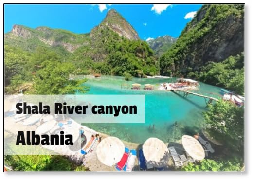 An Aerial Perspective of The Captivating Shala River Canyon, Nestled in Albania's Kukes County, near The Borders of Monte and Kosovo., Fridge Magnet