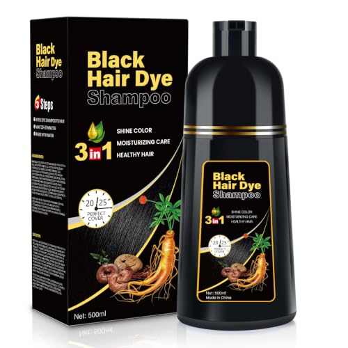 cosmpro Black Hair Dye Shampoofor Gray Hair Coverage, Hair Color Shampoo for Women & Men