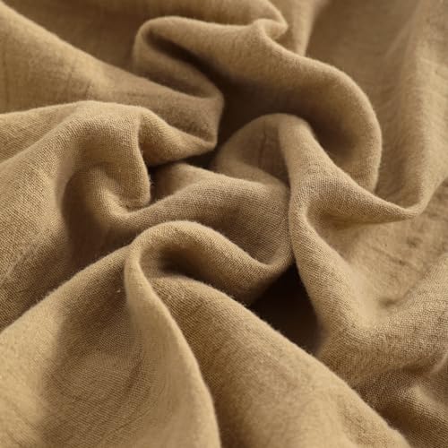Image of NTBAY 2 Pack Muslin Cotton Mini Crib Sheets, Soft and Breathable Double Layer 24x38 Baby Crib Sheets for Mini Crib and Toddler Mattresses, Boys, Girls, Unisex, Brown, 24x38 Inches