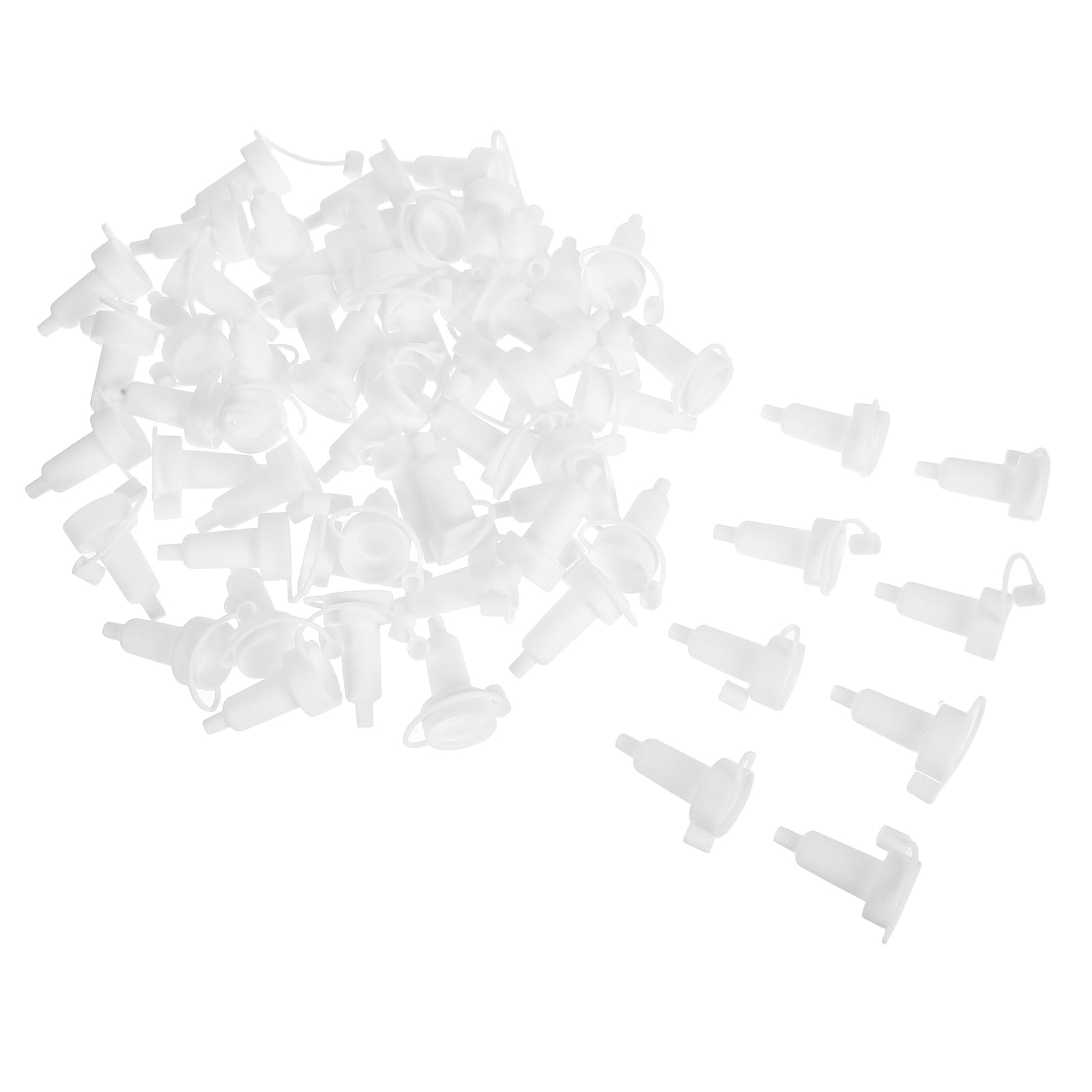 SEWACC Tapón Gotero Ampolla 250 Unidades Boquilla Gotero Vial de Plástico Color Claro Tipo Trompeta 20 Mm para Laboratorio Control Preciso de Gotas Dosificación Visual Alta Durabilidad
