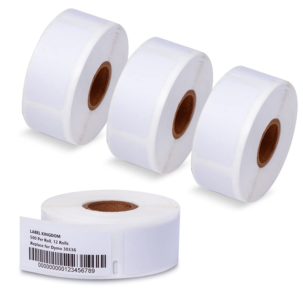 Compatible with DYMO LW 30336 Barcode Label Maker Refill 1" x 2-1/8" White