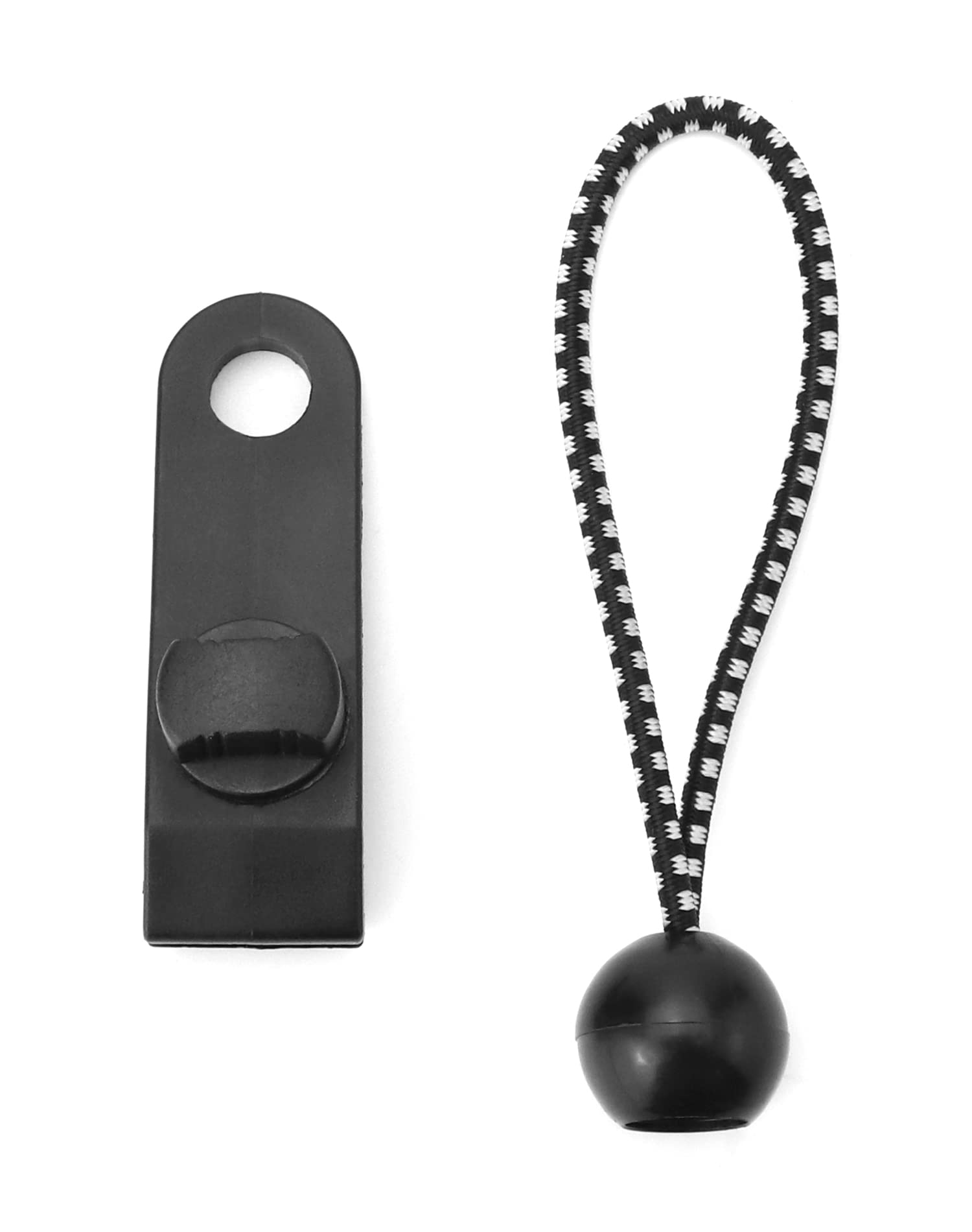 Corde Elastiche Con Ganci - 10 Pezzi QWORK Per Teloni, Reti E Tende - 15cm Nero