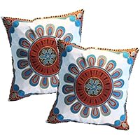 Amazon.co.jp: ネイビー ソファクッションカバー 18x18インチ