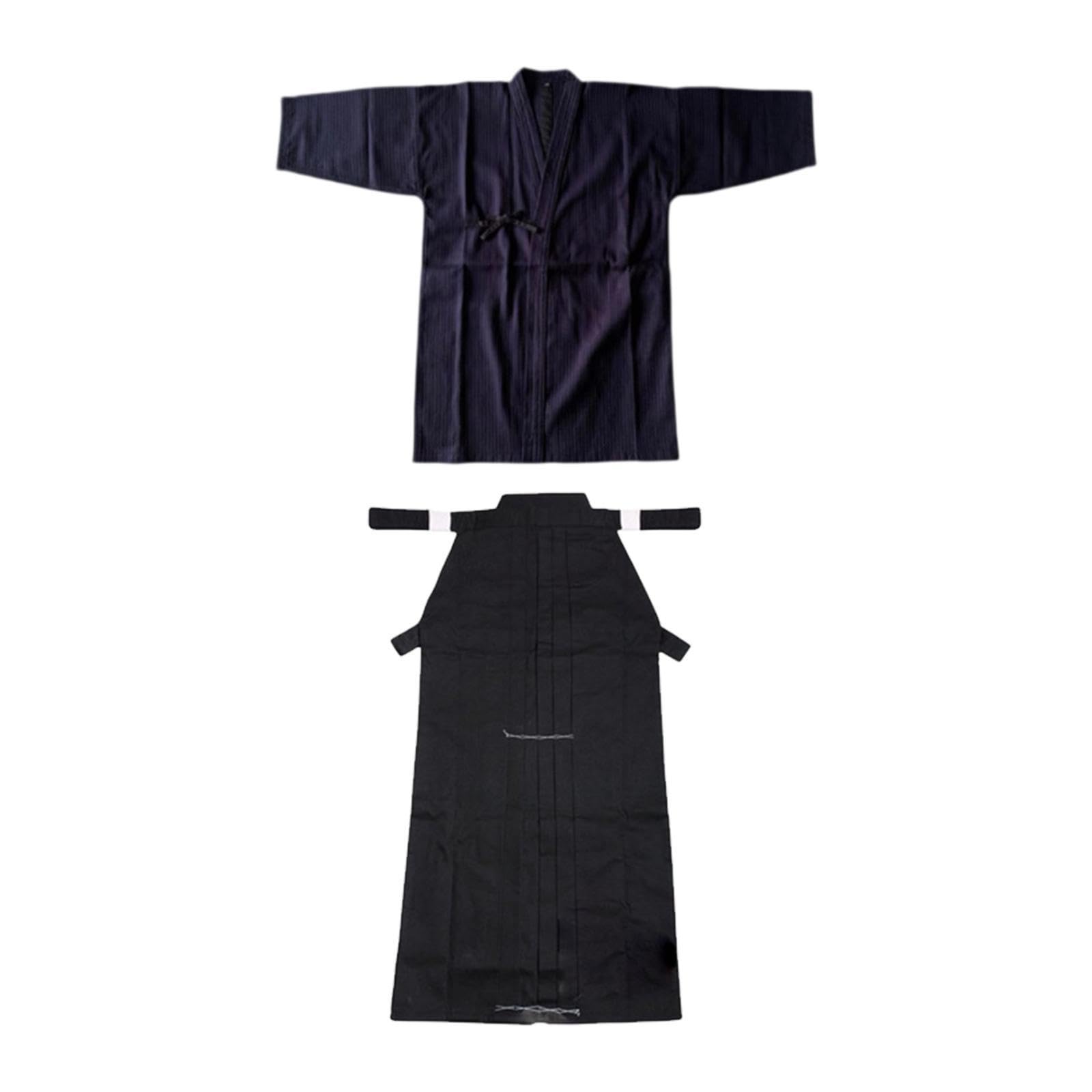 y top de traje de kendo Aikido Samurai Hakama excepcionales que reflejan la estética japonesa y la practicidad para los practicantes. y top de traje