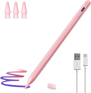 Stylus Pen for iPad Pencil 2nd Generation Compatible with Apple Pencil Palm Rejection Tilt, iPad 10th/9th/8th/7th/6th gen,iPad Pro 11/12.9-inch,iPad Air 5th/4th/3rd gen,iPad Mini 5th/6th gen Pink