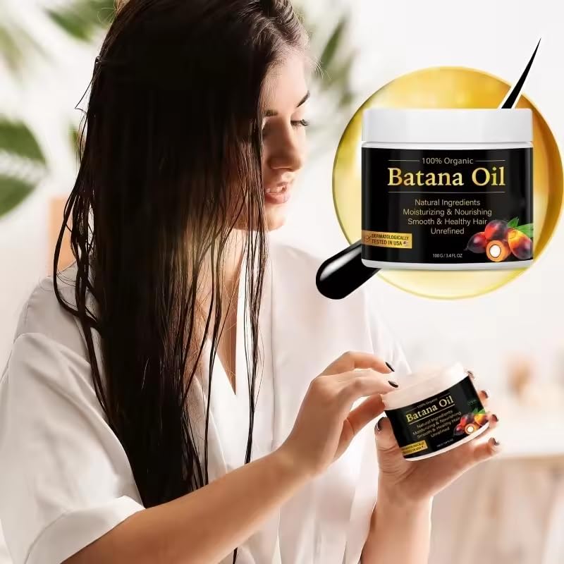 Miniatura 8 de Batana - Aceite de batana natural puro para el crecimiento del cabello, aceite de batana crudo sin refinar para un cabello visiblemente más grueso y