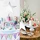 100 Stück 15cm Star Cutouts, Basicon Doppelt bedruckte hängende Papiersterndekorationen Papier Sterne Große Goldene Stern Dekorationen Für Schwarzes Brett Klassenzimmer Wand Party(Silber)