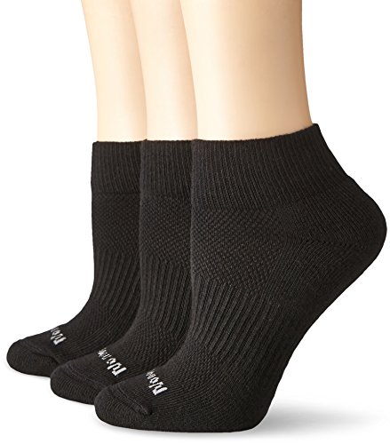 No Nonsense Women's Soft & Breathable Cushioned Quarter Top Sock, Black, 4-10 (NS5167)