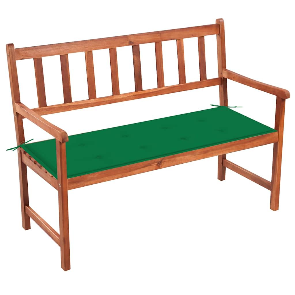 Ławka ogrodowa z poduszką 120 cm lite drewno akacjowe