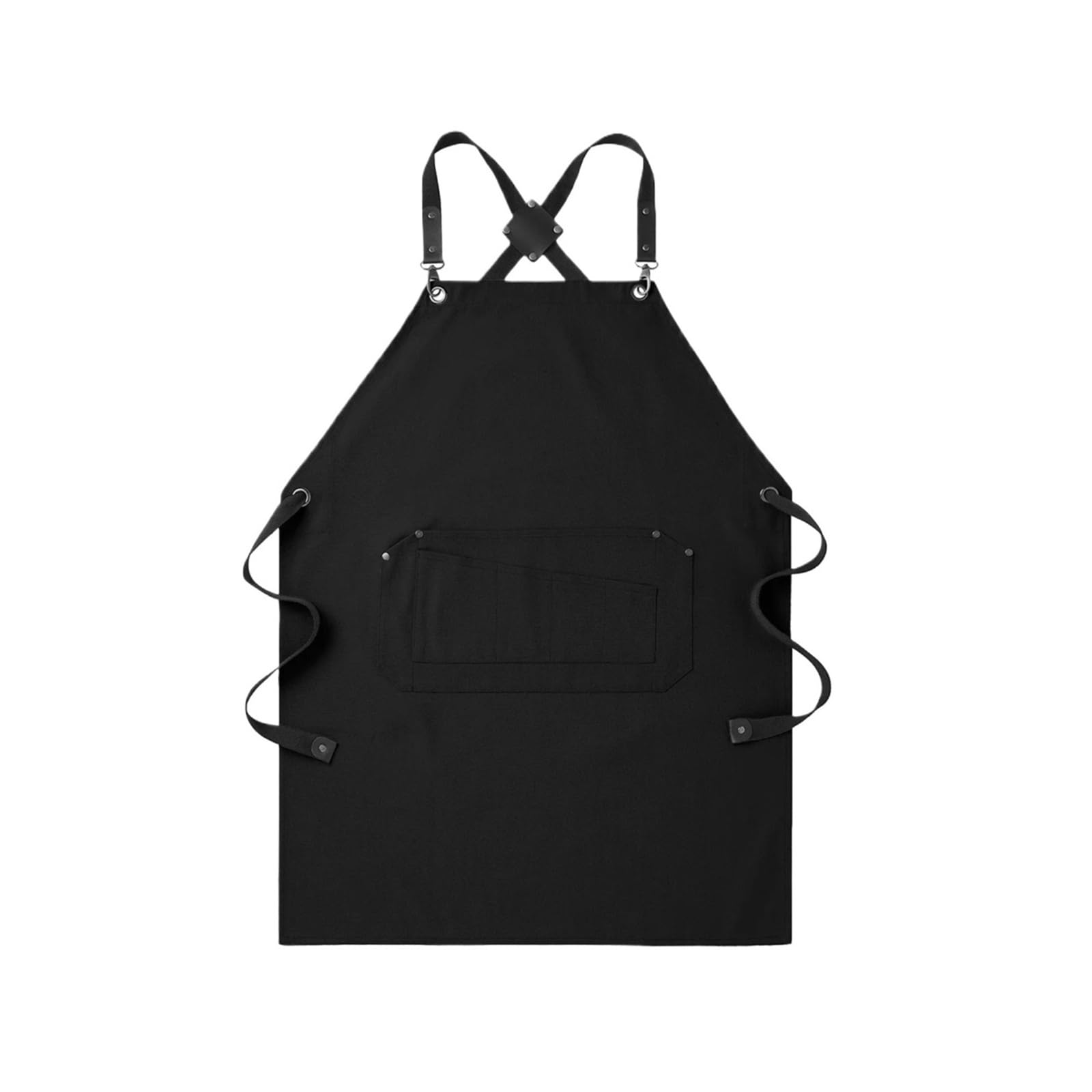 Tela Grembiuli Grembiule da cuoco 1 pezzo for uomo e donna con grandi tasche multifunzionali, incrocio in tela di cotone sul retro