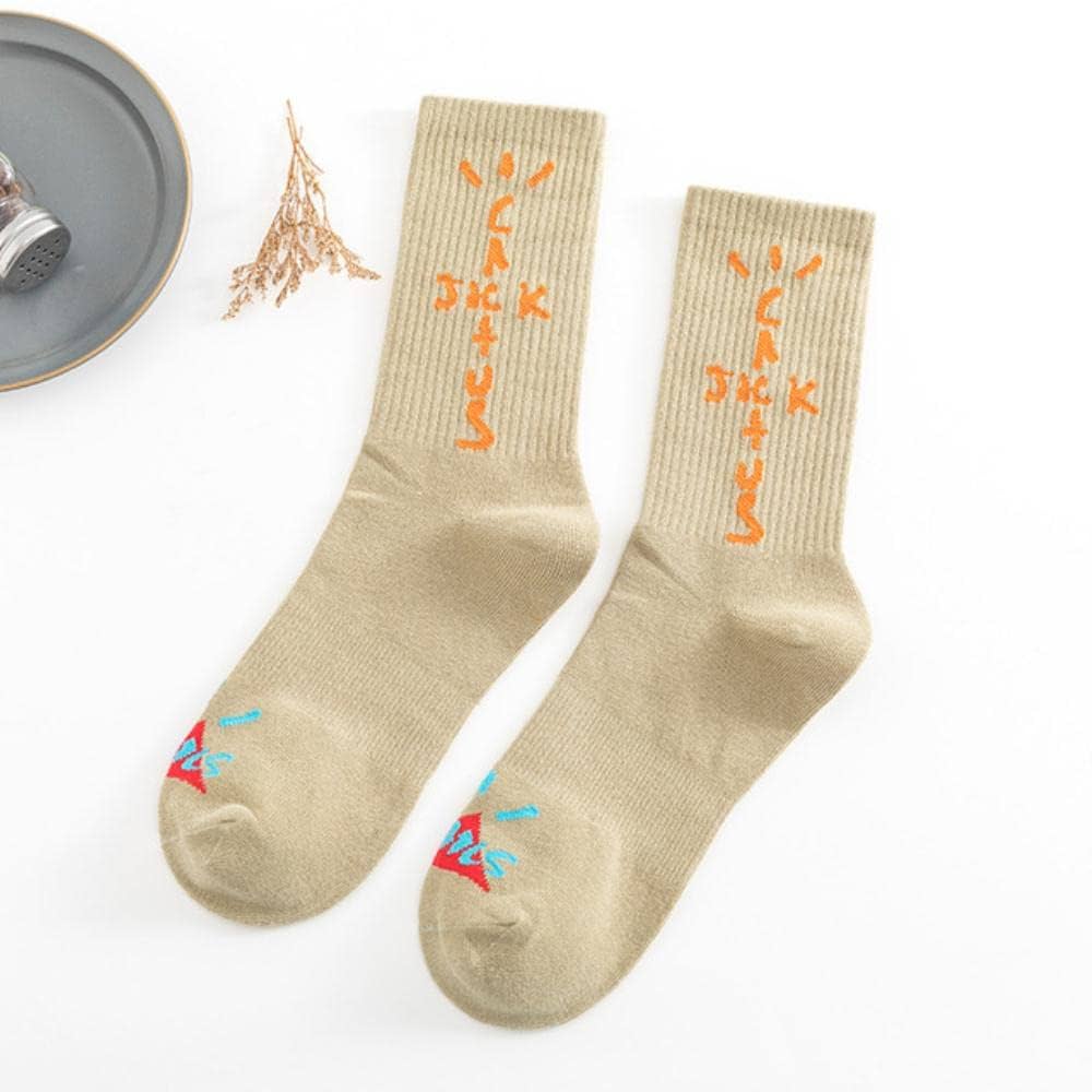 エースTravis Scott Cactus Trails Socks New Travis Scott Cactus Jack Logo Dunk Trails Employee