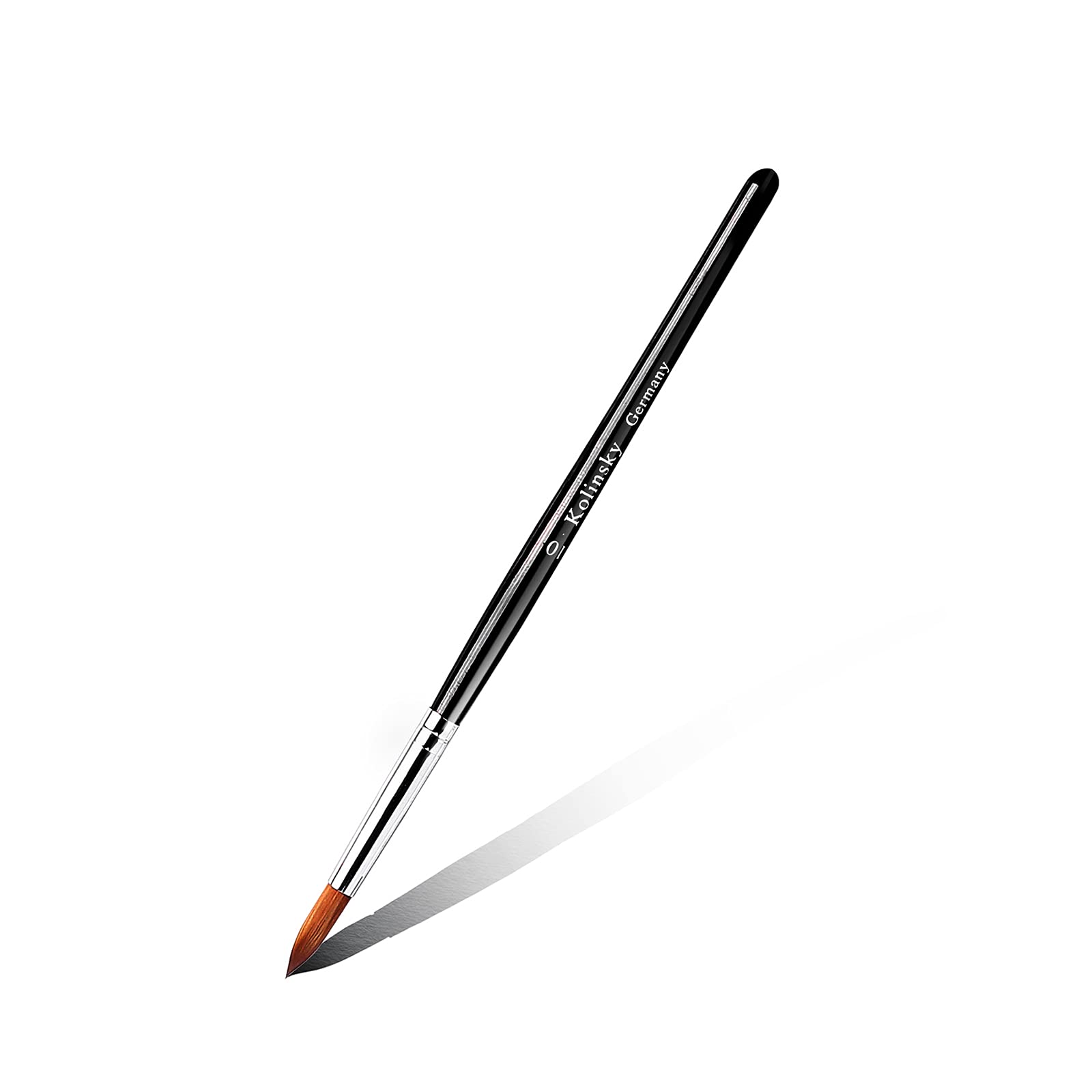 Kolinsky Acrylic Nail Brush Black Oval Professional UV GEL Nail Art Brush for Acrylic Powder Drawing Application With Nail Beginner and manicurists