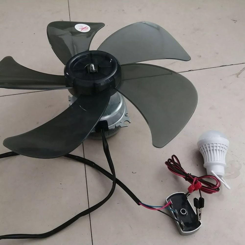 Generador de turbina eólica, portátil de 200 W, trifásico, sin escobillas, generador de turbina de viento, imán permanente, para experimento científico, enseñanza DIY