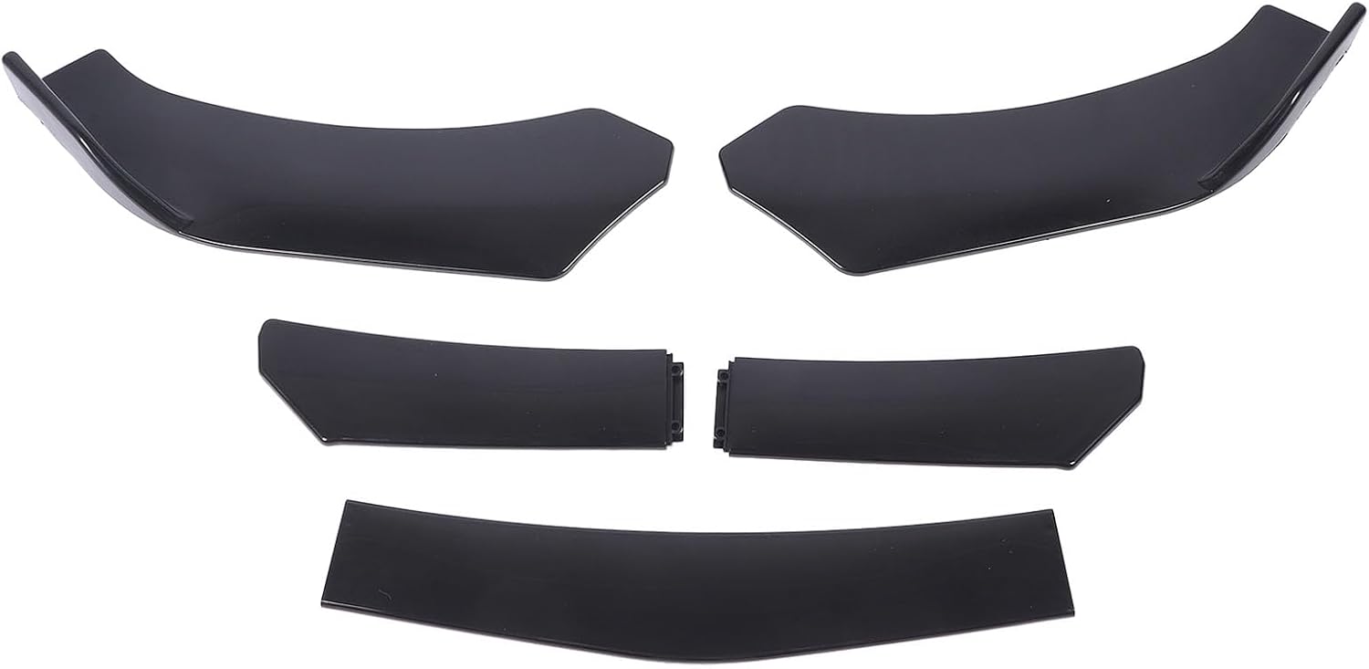 Front Bumper Lip Splitter Body Kit, Glossy Black ABS with Adjustable Spoiler for C Class E Class 3 Series 5 Series, Easy Installation and Enhanced Protection