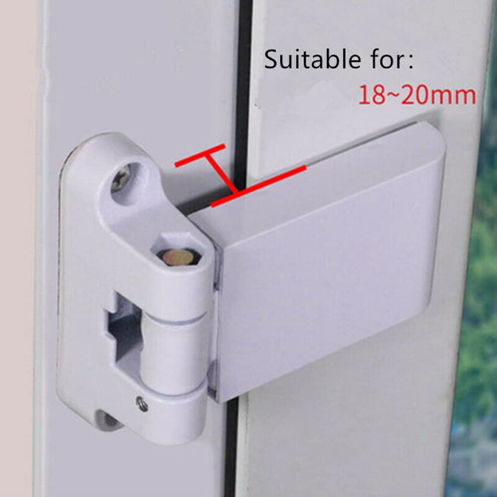MyncbD bisagras Bisagra de Puerta Puertas francesas de PVC Seguridad Bisagra de Puerta Pesada de Acero plástico Blanco de Plataforma Interior y Exterior Hardware