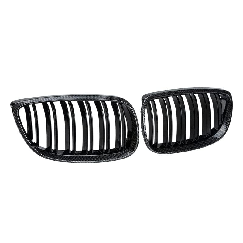 Rejilla delantera para BMW E90 E92 E93 M3 328i 335i 2007-2011 aspecto carbono 4