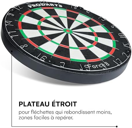 Prodarts Dartboard Leightning 7 - Out Z Klasy Sisal Sławki - Profesjonalna Dodatkowa Konstrukcja Cienkiego Drutu - Wymiar 451X38 Mm - Rzutki | Zasady | W Zestawie Zestaw Montażowy