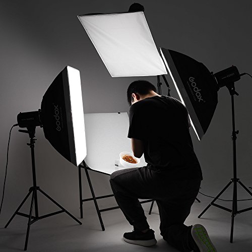 Godox E300 Strobe Studio Flash Light Kit 900W - Photographic Lighting - Strobes, Light Stands, Triggers, Soft Box,Boom Arm (110V) #TOP5