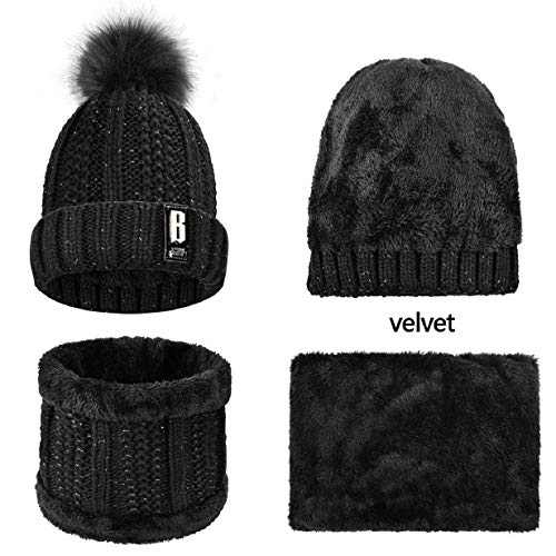 Tuopua wintermuts handschoenen dames warme beanie winter muts gebreide muts sjaal gebreide handschoenen verdikte sokken pluche oorbeschermers combi set geschenk voor outdoor sport warmte - Image 3