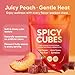 SPICY CUBES Hot Peach Intimacy Gummies with Chili Pepper, Muira Puama, Maca & Epimedium, Maca Root for Hormone Balance (1)