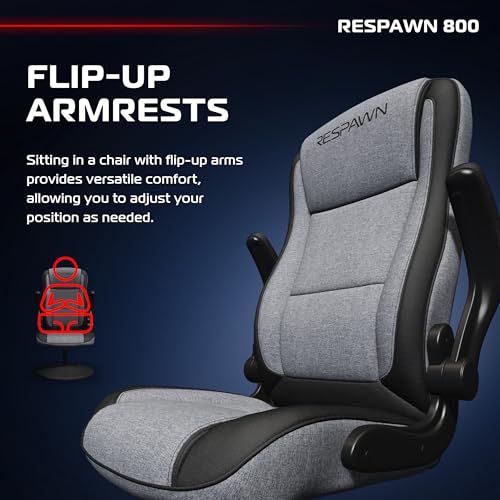 Image of Respawn 800 Console Rocker Gaming Chair, Swivel Seat with Lumbar Support