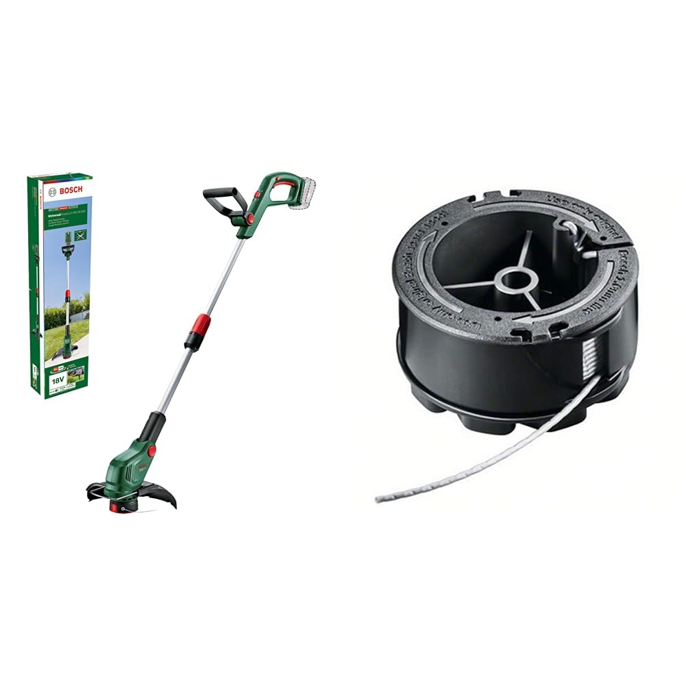 Bosch Akku-Rasentrimmer UniversalGrassCut 18V-26-500 & Bosch Fadenspule UniversalGrassCut (Länge: 6m, Dicke: 1.6mm, für Rasentrimmer UniversalGrassCut)