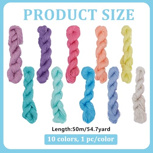 Hilos Sashiko Multicolor 10 piezas 50 m cada uno miniatura 2