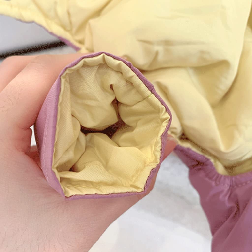 Reflektierender Hundemantel for kleine mittelgroße Hunde, Dicke Hundeweste mit warmem Baumwollfutter, vierbeiniger Hundejacke for kaltes Wetter (Color : Pink-XXL)