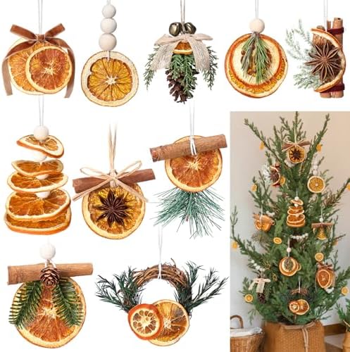 Amazon.com: Amyhill 10 Pcs Christmas Dried Orange Slice Ornaments ...