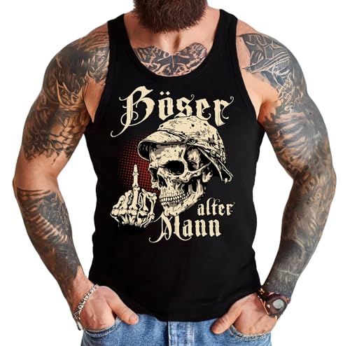 Herren Tank-Top Muskel-Shirt für den etwas älteren Nörgler: Böser Alter Mann