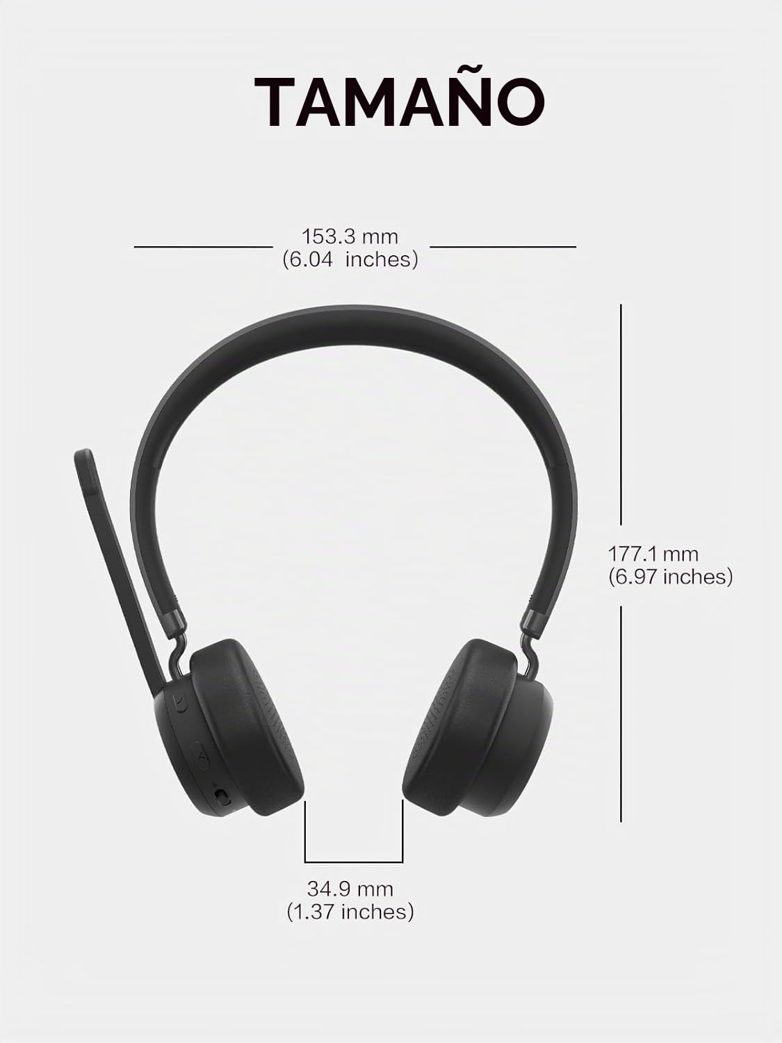Lenovo Wireless VoIP Headset Casque Sans fil Arceau Bureau/Centre d'appels Bluetooth Noir