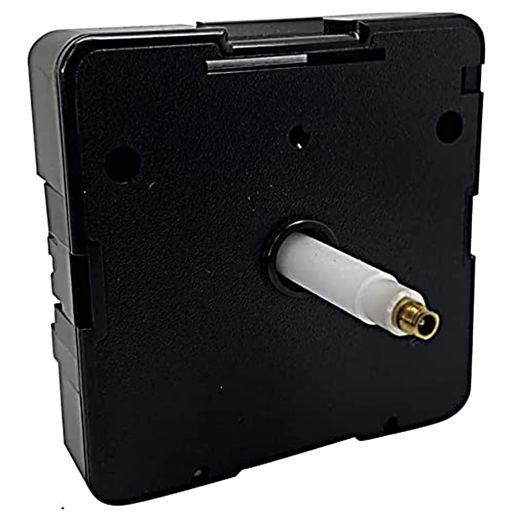 UTS High Torque Clock Movement Mechanism Motor Quartz German Euroshaft IEC R6+ Battery Green Setting Wheel Replacement For Large Hands (26mm Shaft - Faces Up To 18mm Thick)