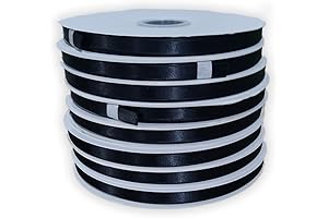 BlackCraft Ribbon: 3/8 Inch Double Faced Bulk Roll