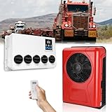 12V Air Conditioner 10000 BTUs with 4 Way Swing, Truck 12 Volt DC Air Conditioner Split Mini AC Unit, Quiet Van A/C Fast Cooling for Semi Truck, Fifth Wheel, Tractor, Crane, Pickup, Big Rigs