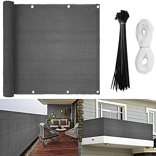 JinYiny Balcón Cubierta de la Pantalla de privacidad PVC Privacy Shield Fence Tiras de Pantalla de privacidad Valla de jardín Extra Gruesa para Valla de jardín, balcón, terraza