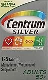 Centrum Silver Multivitamin for Adults 50 Plus, Multivitamin/Multimineral Supplement, Vitamin D3, B-Vitamins, Gluten Free, Non-GMO Ingredients, Supports Memory and Cognition in Older Adults - 125 Ct