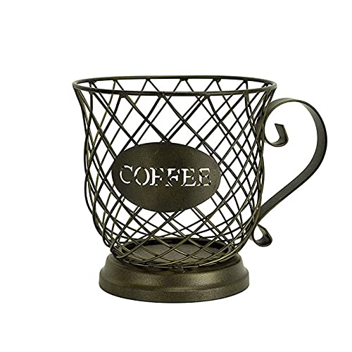 AidiOn K Porte-gobelet Tasse Noire Forme Porte-dosettes K Coupe K Pod de Stockage Organisateur Fruit Basket pour Counter Coffee Bar
