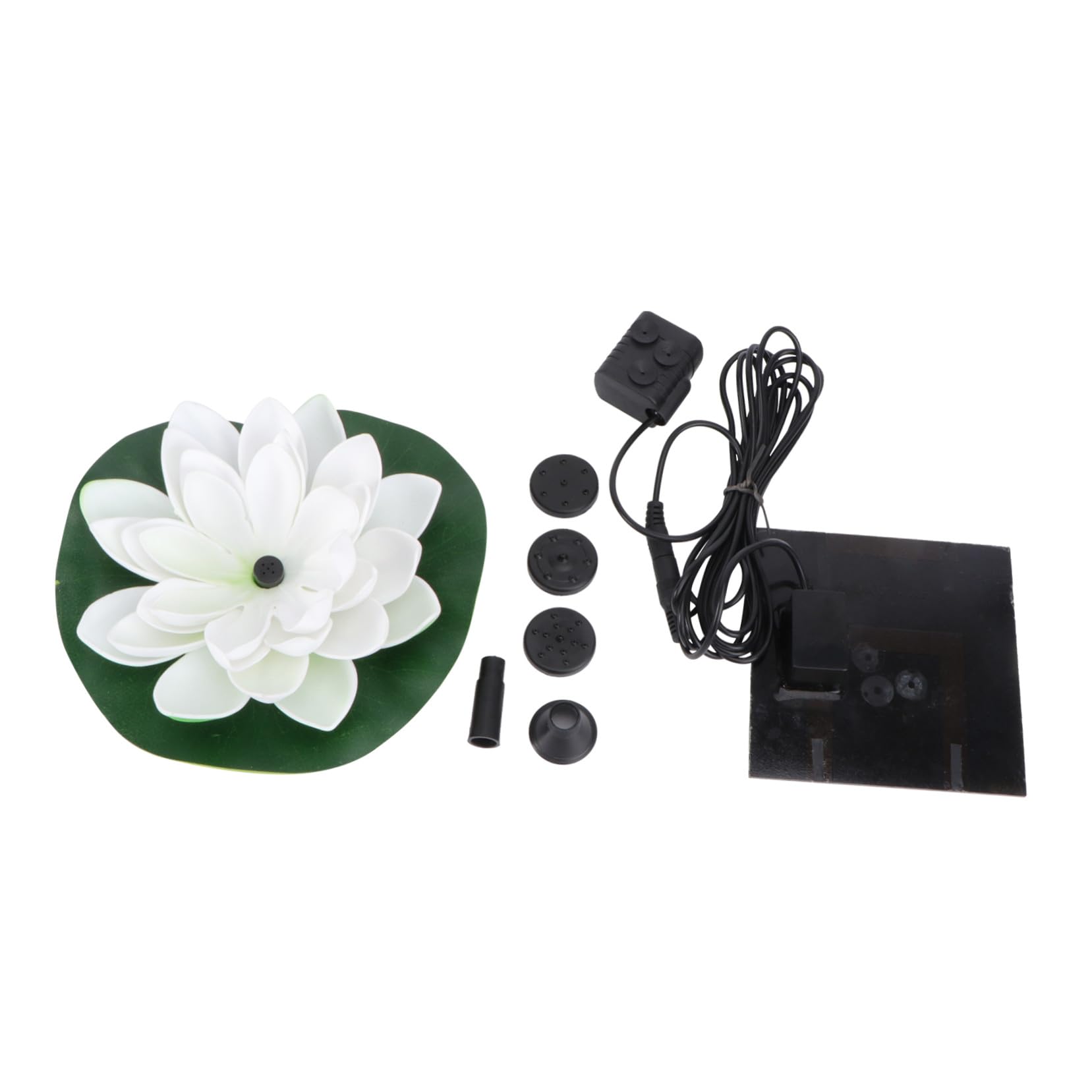 Circulation d'eau solaire haut de gamme : fontaine blanche flottante décorative de jardin