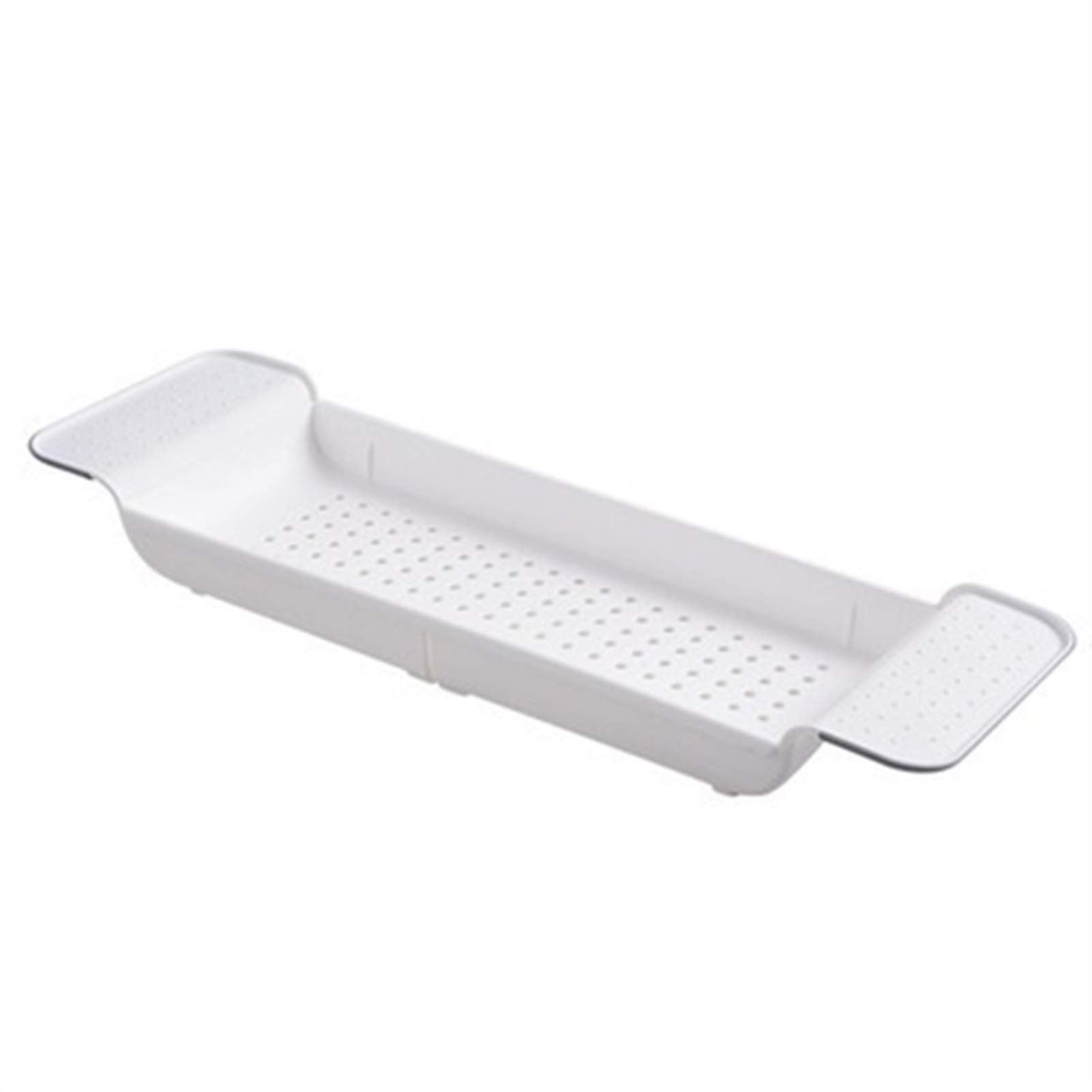 Bañera retráctil Estante de Almacenamiento Bandeja de baño Bañera Herramientas de baño multifunción Almacenamiento de Toallas Fregadero de Cocina Soporte de desagüe (Color : Black) (White)