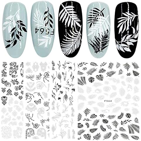 12 Sheets Floral Nail Art Stickers by jmeowio Cover
