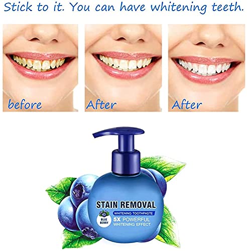 1/2Pcs Stain Removal Whitening Toothpaste Strong Cleaning Power Natural Stain Remover Fluoride-Free Toothpaste, More Hygienic And Durable Pump Design, Fresh Breath Oral Care (Passion Fruit) #TOP5