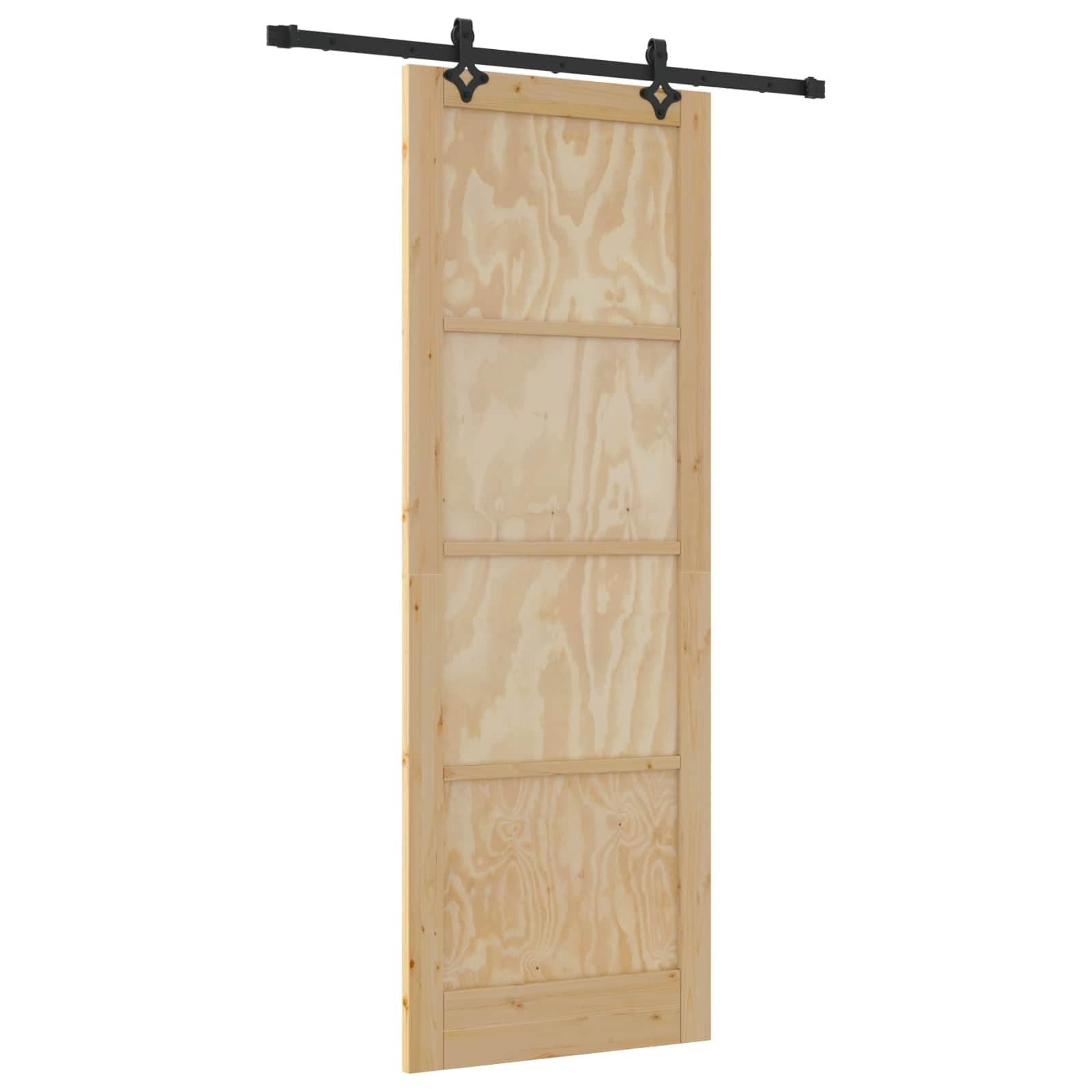Vidaxl Natural Sliding Door Orkdal Beige 83 X 232 Cm Solid Pine Wood, Elegant Living Room Door, Rectangular Sliding Entry, Pine Wood Finish, Steel Reinforced, Quiet Smooth Slide Hardware