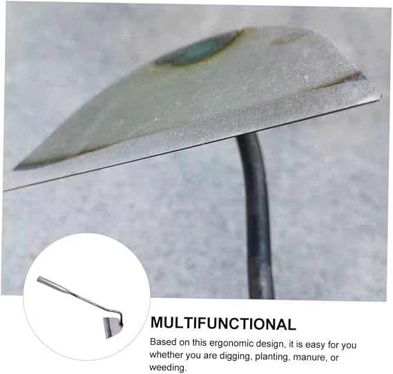 GANAZONO 2 Pcs Steel Weeding Hoe Garden Tool Dutch Hoe for Planting Mini Rake Durable Comfortable for Household Office School
