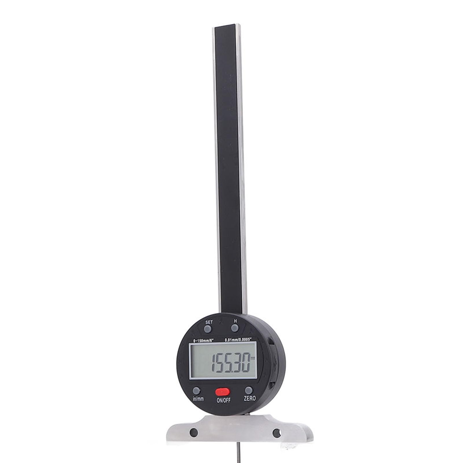Medidor de Profundidad Digital, Micrómetro Electrónico de Profundidad de Precisión de 0-150 Mm 0,01 Mm, Instrumento de Medición con Transferencia de Datos USB y Pantalla LCD para Uso en