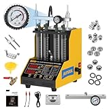 AUTOOL Fuel Injector Cleaner Tester Machine, Ultrasonic Fuel Injection Cleaner 4 Cylinder for Gasoline Injectors, Digital Display, 3 Cleaning Functions 10 Test Modes