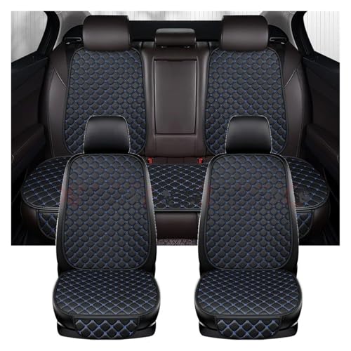 Housse de siège Peugeot en cuir PU noir bleu pour 206 307SW 308 407 508sw protection 5 places